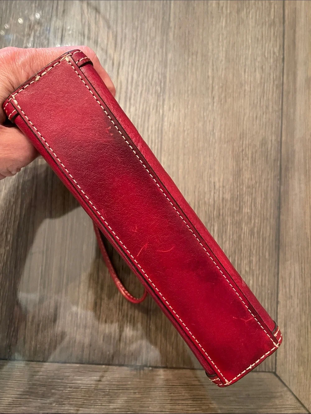 Pelle Studio - Wilson Leather Red Kiss Lock Clutch - Wristet - Wallet